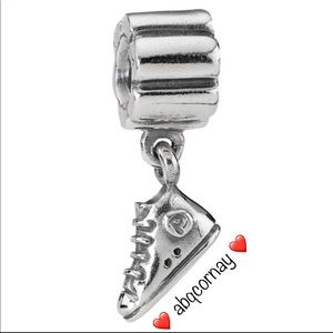 EUC Pandora 790350 Sterling Silver Sneaker Sports Running Shoe Dangle Charm